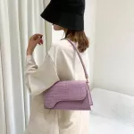 Crocodile Pattern French Bag Underarm Bag Mer New Bag Fe Oulder Meesger Fe bag Square Bag