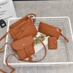 4pcs/set Women Bag Pu Leather Ca Handbags Fe Oulder Bag For Women New Tote Se Mesger Satchel Clutch