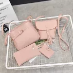 4pcs/set Women Bag Pu Leather Ca Handbags Fe Oulder Bag For Women New Tote Se Mesger Satchel Clutch