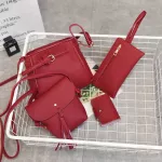 4pcs/set Women Bag Pu Leather Ca Handbags Fe Oulder Bag For Women New Tote Se Mesger Satchel Clutch