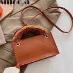 Smooza Women Oulder Crossbody Handbags Lady Brand Designer Hi Quity Bags For Girl Luxury Wool Handle Tote Bags
