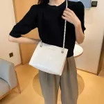 Exquisite Ng Bag Women Large Capacity Handbags Pu Leather Stone Pattern Oulder Mesger Bags