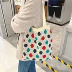 Attra-Yo Bags For Women New Orean Nitted Oulder Bag Handbag Wool Women Bag Student Girls