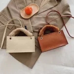 Smooza Women Oulder Crossbody Handbags Lady Brand Designer Hi Quity Bags For Girl Luxury Wool Handle Tote Bags