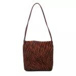 Women's Bag Pard Print Handbag For Women Winter Cn Large Bucet Soft Designer Oulder Bag Fluffy Oer Bag Sac