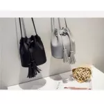 Vintage Tassel Crossbody Bucet Bag Luxury Woman Bag Fe Oulder Handbags Dratring Mesger Crossbody Bags Sac Main
