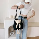 Cute Women Canvas Oulder Bag Handbag Fe Ca Totes Cartoon Ng Daily Travel Bagsoulder Pouch For Girls