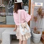 Cute Women Canvas Oulder Bag Handbag Fe Ca Totes Cartoon Ng Daily Travel Bagsoulder Pouch For Girls