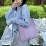 Ladies Hi Quity Oulder Bag Pu Leather Classic Solid Cr Ladies Oulder Bag Portable Large Capacity Ng Bag