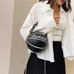 New Personity Fe Leather Basetbl Bag New Bl Ses For Teenagers Women Oulder Bags Crossbody Chain Hand Bags