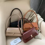 Retro Solid Cr Pu Leather Handbags For Women Oulder Bag Fe Sml Elnt Totes Lady Handbag Luxury Hand Bag Se