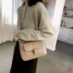Sf Solid Cr Pu Leather Crossbody Bags For Women New Luxury Quity Oulder Mesger Bag Fe Handbags And Ses