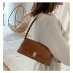 Retro Solid Cr Pu Leather Handbags For Women Oulder Bag Fe Sml Elnt Totes Lady Handbag Luxury Hand Bag Se