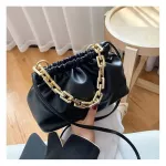 Sf Day Clutch Thic Gold Chains Pg Clip Se Bag Women Cloud Underarm Oulder Bag Pleated Baguette Pouch Totes Handbag