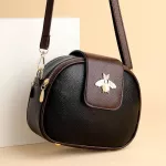 Sml Bee Women's Branded Bags Solid Cr Pu Leather Oulder Bag Double Layers Crossbody Bag Handbags And Ses