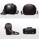 Sml Bee Women's Branded Bags Solid Cr Pu Leather Oulder Bag Double Layers Crossbody Bag Handbags And Ses