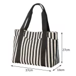 Aosbos Women Stripe Handbags Striped Canvas Tote Bag Vintage Print Handbag Designer Fe Oulder Bags Bolsas
