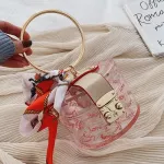Women Mini Handbag L Handle Case S Acrylic Clutch Bag With Scraf Ladies Party Bag Fe Chain Crossbody Bag