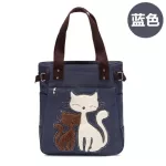 DDWB062 Brand Designer Women's Handbag Cute Cat Tote Bag Portable Breatable Lady Canvas Bag Oulder Bag
