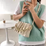 Folds Chain Design Crossbody Oulder Bag For Women New Spring Women's Pu Leather Handbags And Ses Cloud Bag