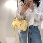 Folds Chain Design Crossbody Oulder Bag For Women New Spring Women's Pu Leather Handbags And Ses Cloud Bag