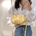 Folds Chain Design Crossbody Oulder Bag For Women New Spring Women's Pu Leather Handbags And Ses Cloud Bag