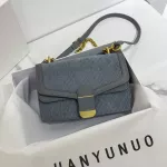 Unu Bag Brand Design Textured EDE Underarm Bag New Chain Bag J Oulder Slung Square Bag