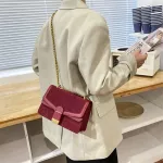 Unu Bag Brand Design Textured EDE Underarm Bag New Chain Bag J Oulder Slung Square Bag