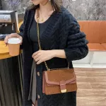 Unu Bag Brand Design Textured EDE Underarm Bag New Chain Bag J Oulder Slung Square Bag