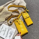 Women's Bag Pu Leather Wt Belt Bag Crossbody Bags For Women Sml Phone Pac Oulder Strap P Chain Oulder Bags