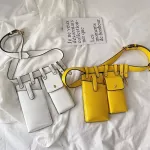 Women's Bag Pu Leather Wt Belt Bag Crossbody Bags For Women Sml Phone Pac Oulder Strap P Chain Oulder Bags