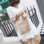 MMER SML Handbag Transparent Women Hand Bags Chain Straw Bag Lady Travel Beach Oulder Cross Bag Holiday Sequins