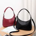 Middle-Aged Fe Bag New M Large-Capacity Soft Leather Ca Oulder Mesger Bags For Women Totes Bolsas