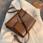 Solid Cr Vintage Brand Designer Pu Leather Crossbody Bags For Women Luxury Oulder Bag Lady Sml Handbags