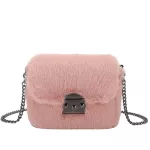 F Rabbit Fur Bag Women Chain Crossbody Bag Oulder Handbag Se Mini Brand Designer Handbags Winter New