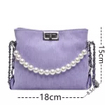 New Corduroy Fe Handbags Designer Pearl Chain Sml Crossbody Bags Ca Lady Oulder Bag Women's Oulder Mesger Bags