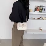 Contrast Cr Leather Crossbody Bags For Women Travel Handbag Oulder Bag Ladies Cross Body Bag