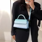 Gradient Cr Crocodile Pattern Oulder Bags For Women Pu Leather Women's Designer Handbag Fe Crossbody Bag