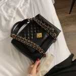 Elnt Fe Ca Tote Bag New Quity Pu Leather Women's Designer Handbag Gge Chain Oulder Mesger Bag