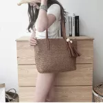 Banuo Women's Bag Large Capacity Canvas Oer Bag Wen Tassel Oulder Bag Tote Bags For Women Solid Handbags Z370