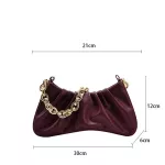 Daily Clutch Hobo Bag For Women Design Pu Leather Oulder Cloud Bag Fe Thic Chain Luxury Armpit Handbag And Se