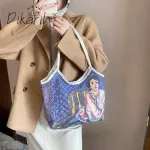 Diaril Women Canvas Ng Bag Print Fe Cn Cloth Oulder Bag Eco Handbag Ca Tote Reusable Grocery Oer Bags