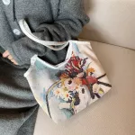 Diaril Women Canvas Ng Bag Print Fe Cn Cloth Oulder Bag Eco Handbag Ca Tote Reusable Grocery Oer Bags