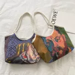 Diaril Women Canvas Ng Bag Print Fe Cn Cloth Oulder Bag Eco Handbag Ca Tote Reusable Grocery Oer Bags