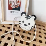 New Girls Bag Cute Cartoon Anim Mini Round Crossbody Mesger Bags Pu Leather Oulder Bags Girl's SML WLETS