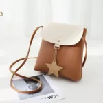 Girl Oulder Bags Wave Mini Five-PNETED Star Tassel Handbag Mobile Phone Bag Leather Mesger Oulder Bag Bolso Mujer