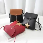 Girl Oulder Bags Wave Mini Five-Pnted Star Tassel Handbag Card Mobile Phone Bag Leather Mesger Oulder Bag Bolso Mujer