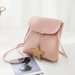 Girl Oulder Bags Wave Mini Five-Pnted Star Tassel Handbag Card Mobile Phone Bag Leather Mesger Oulder Bag Bolso Mujer