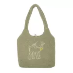 Ladies Large-Capacity L-Match Oulder Bag LAMB Wool Princed Ca Teprament Autumn and Winter New