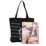 1pcwomen Girl Ca Canvas Music Notes Handbag Sol Satchel Tote Ng Bag Ca Tote Oulder Bags